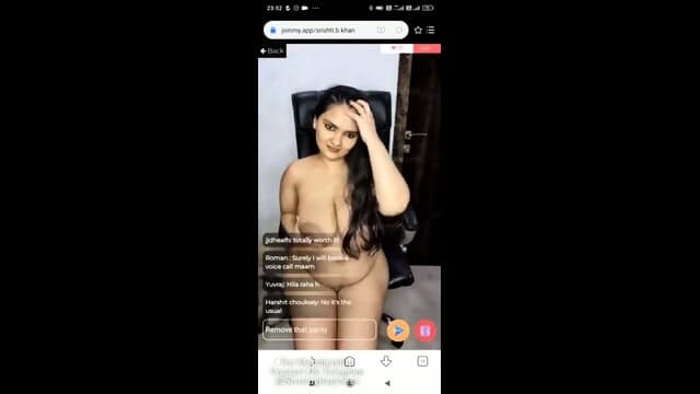 Bengali famous Srishti B Khan Stripping Net Dress & Getting Full Nude on PREMIUM App Live