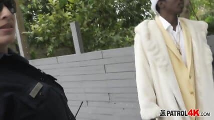 Black Thug Is Receiving A Blowjob From Two Hot Female MILF Cops In Jail.
