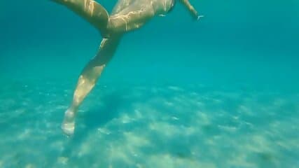 Island FUCK Adventure & Underwater Sperm Liking From Vagina