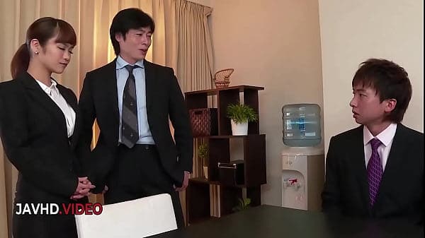 Mature Anju Akane surrenders to wild duo in ste...