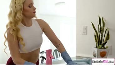 Blondes Lexi Lore and her roommate Khloe Kingsley are having a good time after doing chores. She rims her ass, in return Khloe licks her shaved pussy