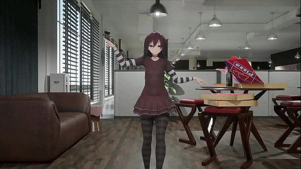 Gothic Girl Hentai Mmd 3D Undress Dance Soft Red Hair (CLIP)