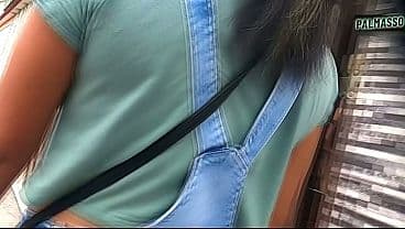 Young girl caught on the street, lets herself b...