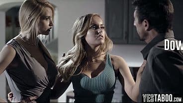 Big boobs teen has threesome with mature MILF s...