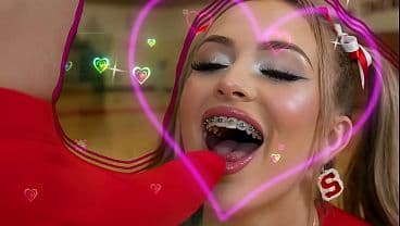 College Cheerleader With Braces Sucks Cock ai