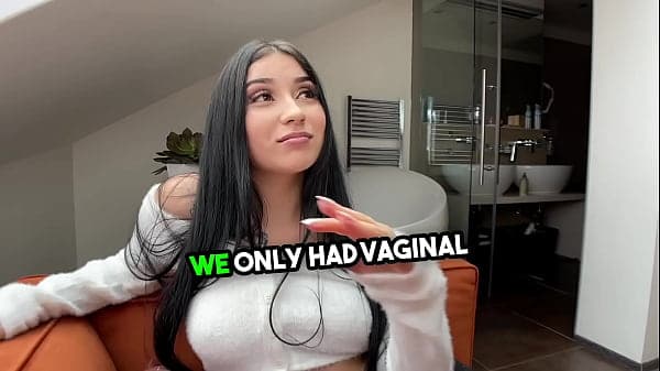 Brunette babe getting her ass fucked for the fi...