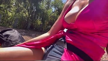 European Stepmom Artemisia Love Solo in the Nature Big Boobs Fetish