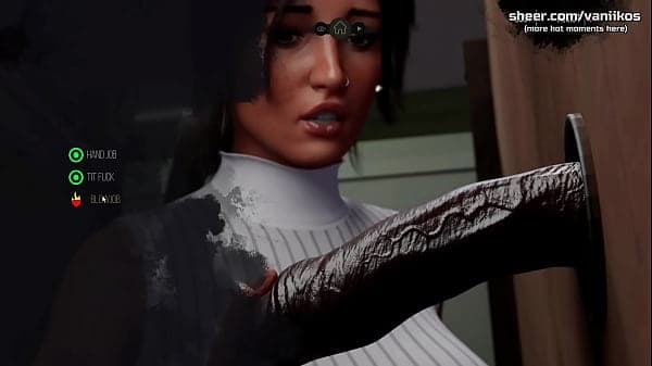 Tomb Raider Lara Croft Teen With Big Tits Glory Hole BBC Blowjob And Cum In Mouth | Croft Adventures | 3D Animated Hentai Game | Part #1