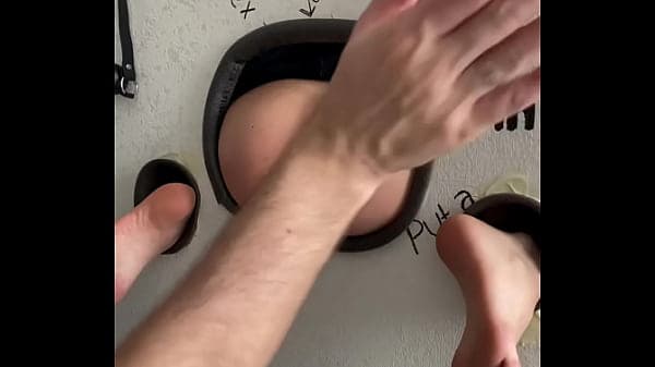 Insatiable ass in the cinema toilet
