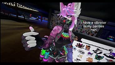 Furry girl masturbate and cum in public vrchat ...