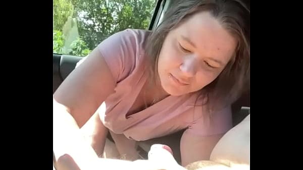 Chubby trailer trash whore sucks cock in the ba...