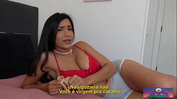 Meia irm&atilde; desafia o meio irm&atilde;o a gozar - Legend...