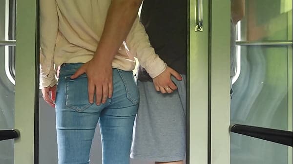 An unknown girl touches my dick in the train an...