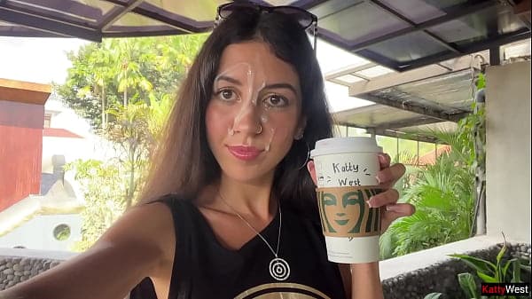 Crazy CUMWALK in STARBUCKS - Blowjob in Public ...