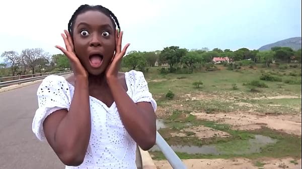 Hot African girlfriend POV sloppy road head thr...