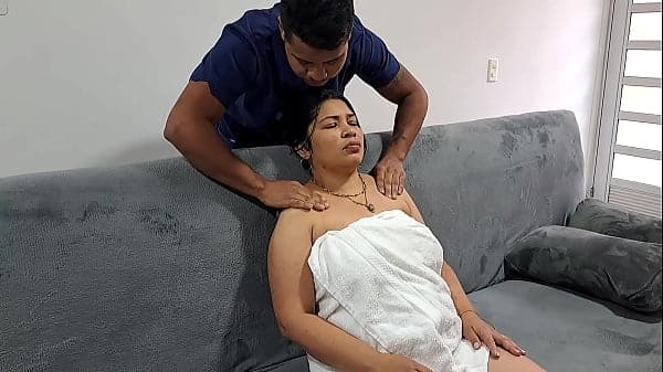 Relaxing massage for a beautiful and hot mature...