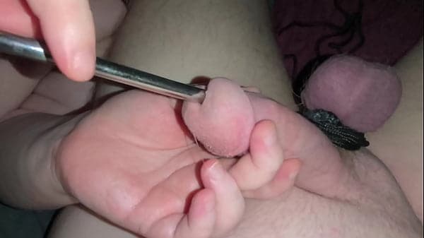 CBT with sounding, ball busting and ball bondag...
