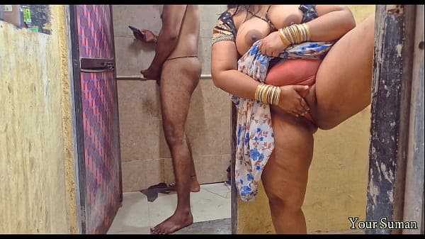 POV Indian Stepmom caught in bathroom and havin...